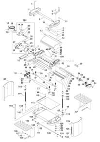 Page A Diagram and Parts List for PC305TP Type 1 Porter Cable Planer Jointer